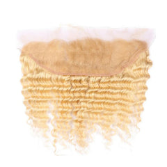 13X4 Lace Frontal Deep Wave Swiss Lace #613 Blonde 8-22inch 100% Virgin Human Hair