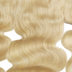 13X4 Lace Frontal Body Wave Swiss Lace #613 Blonde 8-22inch 100% Virgin Human Hair