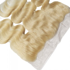 13X4 Lace Frontal Body Wave Swiss Lace #613 Blonde 8-22inch 100% Virgin Human Hair