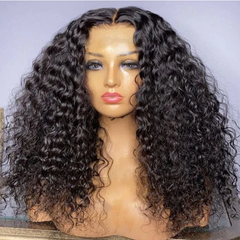4X4 HD Lace Wig 180% Density All Textures Human Hair Wig 16-30 Inch #1B Natural Color