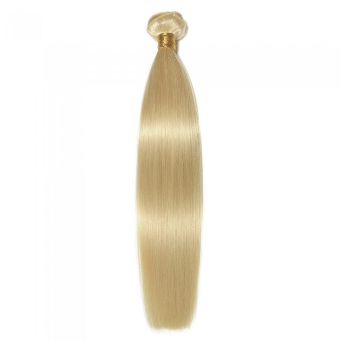 10A Straight Raw Virgin Hair Bundles #613 Blonde 10-40inch All Cuticles Intact And Aligned