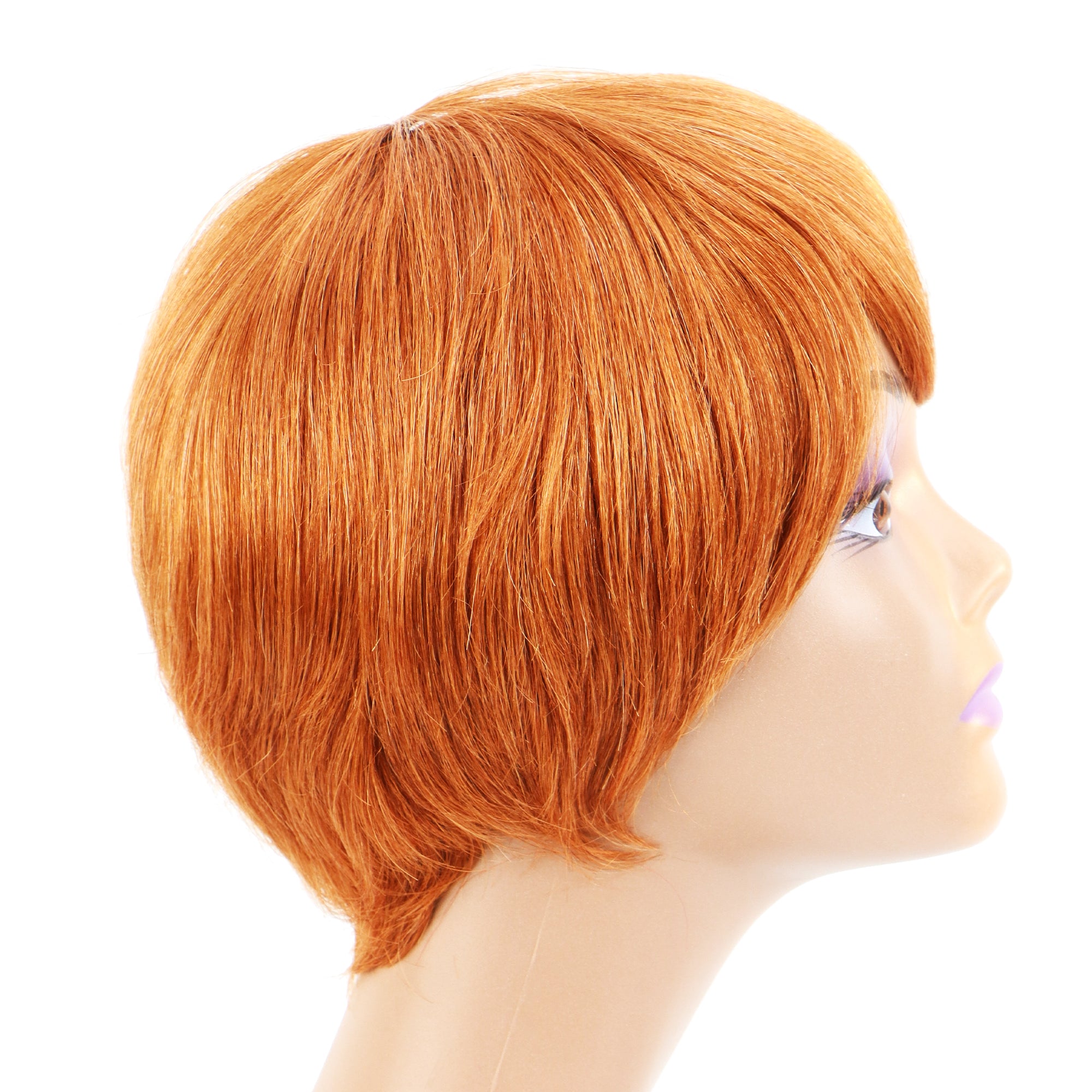 Summer Pixie Wig 150% Density Straight Human Hair Wig 6 Inch #350 Color U8054