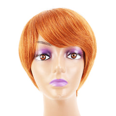 Summer Pixie Wig 150% Density Straight Human Hair Wig 6 Inch #350 Color U8054