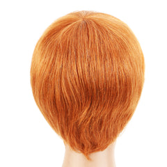 Summer Pixie Wig 150% Density Straight Human Hair Wig 6 Inch #350 Color U8054