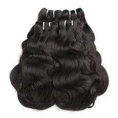 Double Drawn All Textures Raw Virgin Hair Bundles #1B Natural Black 10-30inch All Cuticles Intact And Aligned