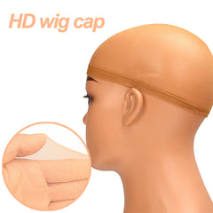 UniHair Stocking Elastic Super Thin Invisible Skin Sheer HD Stocking Wig Cap for Wigs 2pcs in Combo