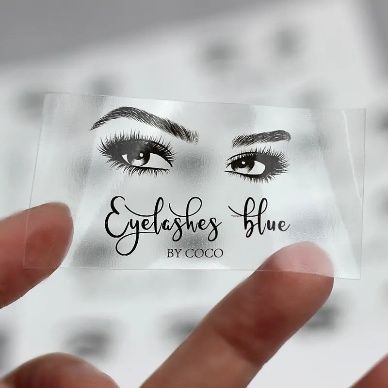 UniHair Custom Label Sticker Self Adhesive Coating Eyelashes Package with OEM LOGO