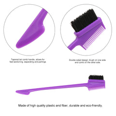 UniHair Custom Logo Private Label Hair Styling Tools 3 In 1 Hair Edge Brush With Spatula For Hair