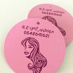 UniHair Special Shaped Customizable Die Cut Coated Paper Tags for Human Hair Wigs