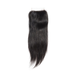 4X4 Lace Closure Straight Swiss Lace #1B Natural Black 8-20inch 100% Virgin Human Hair