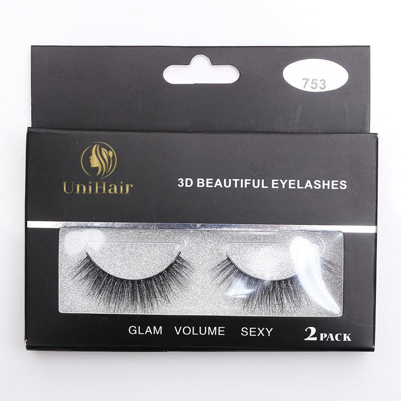 UniHair 3D Eyelashes 2 pairs in pack EL753