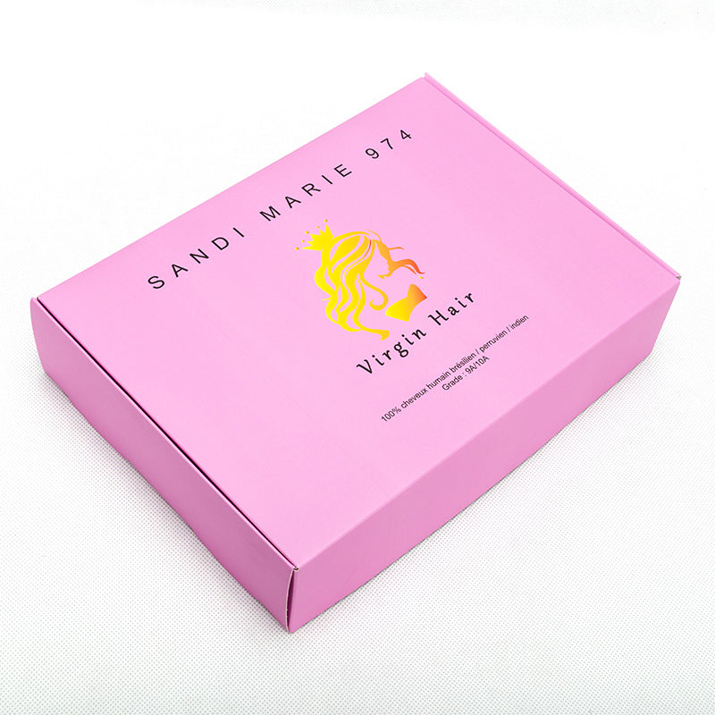 UniHair Customized Logo Folding Box Hair Shipping package Boxes Paper Mailer Box For Eyelash Hair Extension